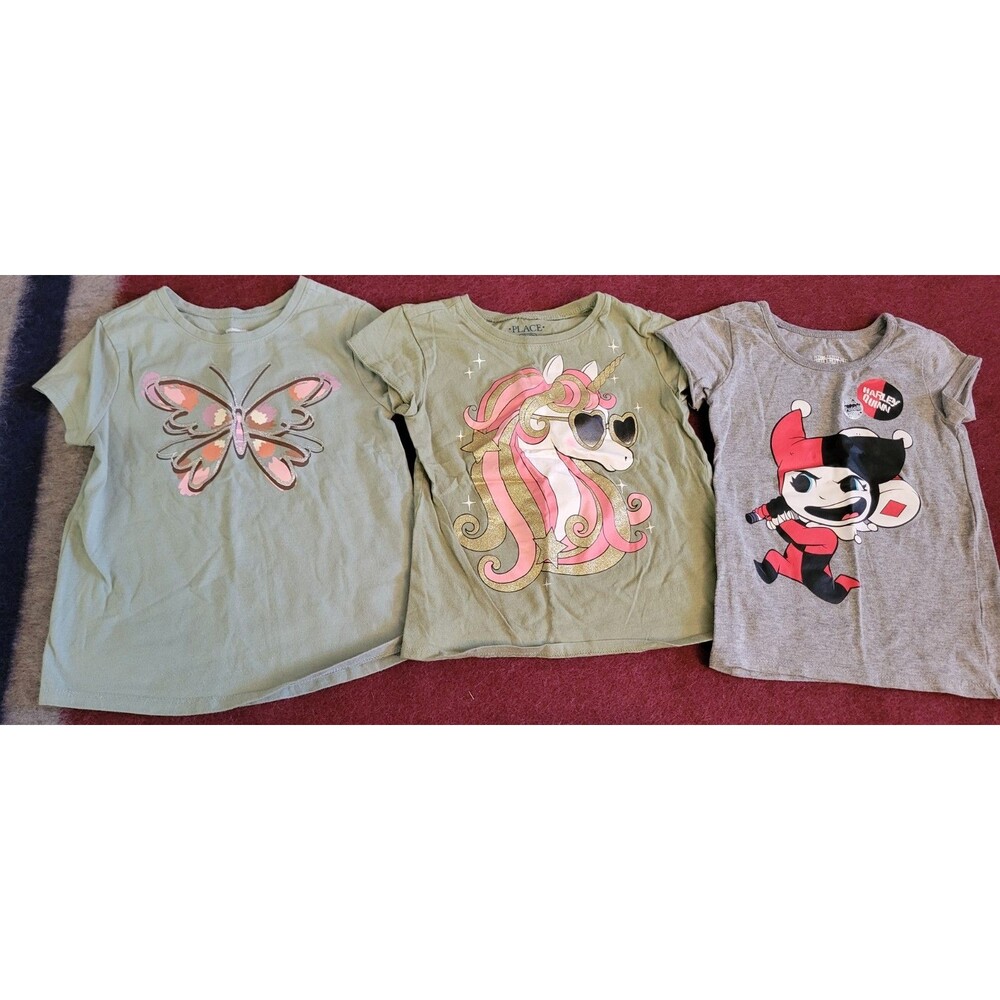Lot Of 3 Girls T-Shirts Size 5/6 5T Mixed Brands